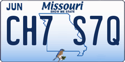 MO license plate CH7S7Q