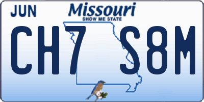MO license plate CH7S8M
