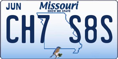 MO license plate CH7S8S