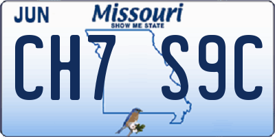 MO license plate CH7S9C