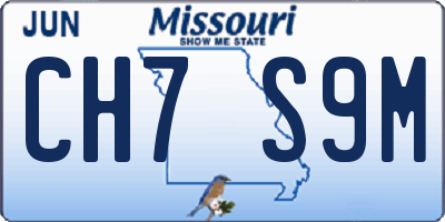MO license plate CH7S9M