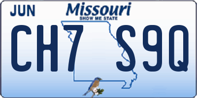 MO license plate CH7S9Q