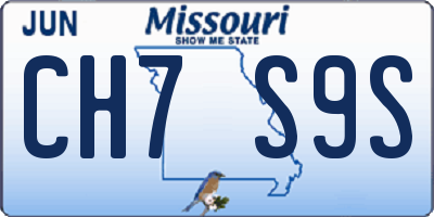 MO license plate CH7S9S