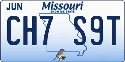 MO license plate CH7S9T