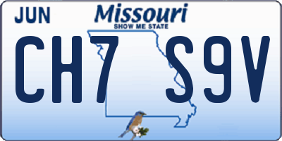 MO license plate CH7S9V