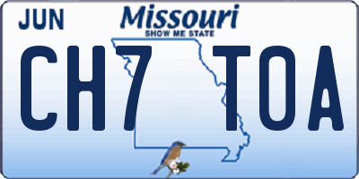 MO license plate CH7T0A