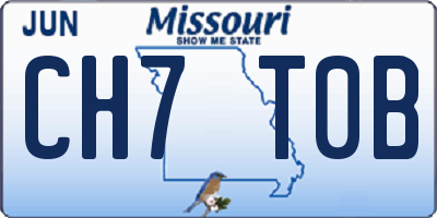MO license plate CH7T0B