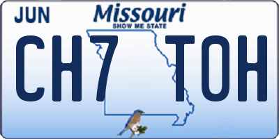 MO license plate CH7T0H