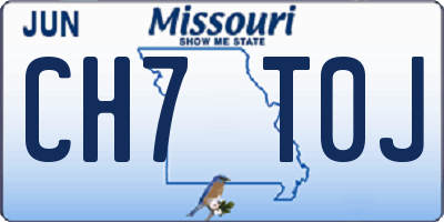 MO license plate CH7T0J