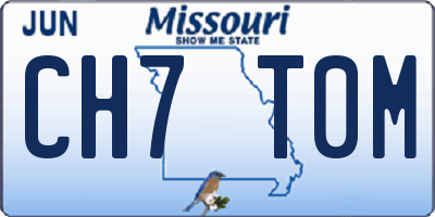 MO license plate CH7T0M