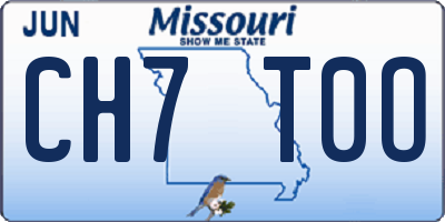 MO license plate CH7T0O