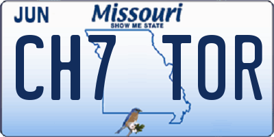 MO license plate CH7T0R