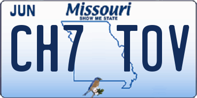 MO license plate CH7T0V