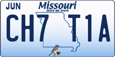 MO license plate CH7T1A