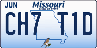 MO license plate CH7T1D