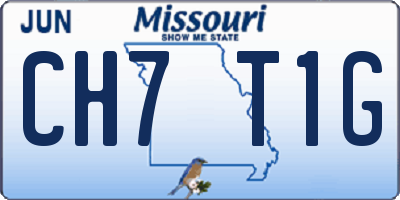 MO license plate CH7T1G