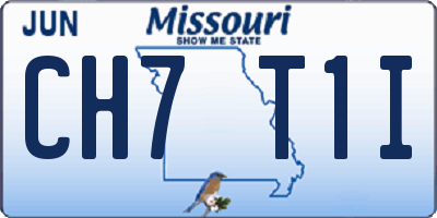 MO license plate CH7T1I