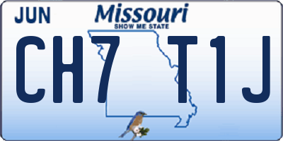 MO license plate CH7T1J