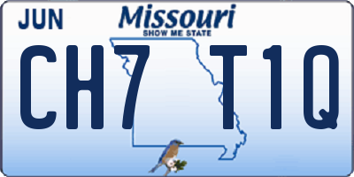 MO license plate CH7T1Q