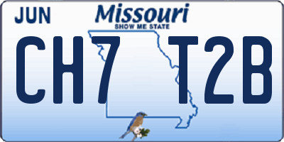MO license plate CH7T2B