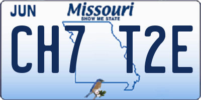 MO license plate CH7T2E