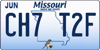 MO license plate CH7T2F