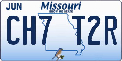 MO license plate CH7T2R