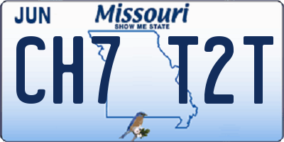 MO license plate CH7T2T