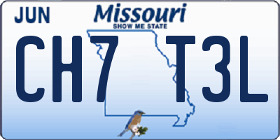 MO license plate CH7T3L