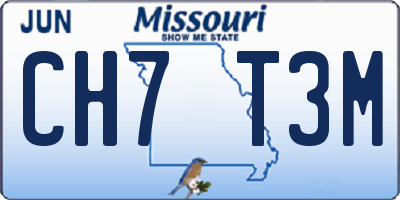 MO license plate CH7T3M