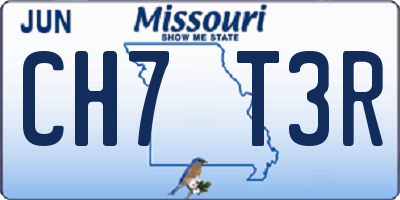 MO license plate CH7T3R