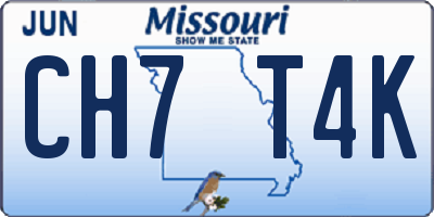 MO license plate CH7T4K
