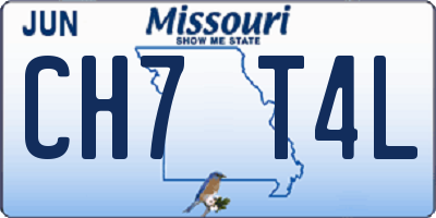 MO license plate CH7T4L