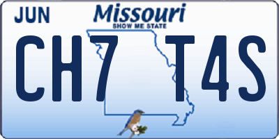 MO license plate CH7T4S