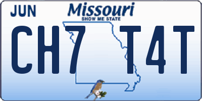 MO license plate CH7T4T