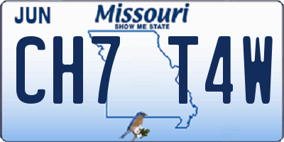 MO license plate CH7T4W