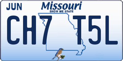 MO license plate CH7T5L