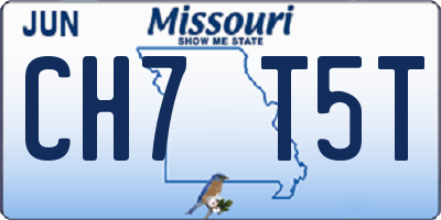 MO license plate CH7T5T