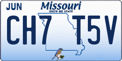 MO license plate CH7T5V