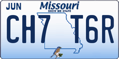 MO license plate CH7T6R