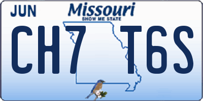 MO license plate CH7T6S
