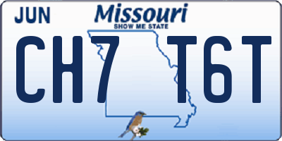 MO license plate CH7T6T