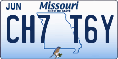 MO license plate CH7T6Y