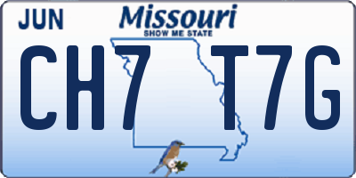MO license plate CH7T7G