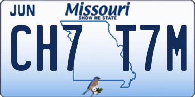 MO license plate CH7T7M