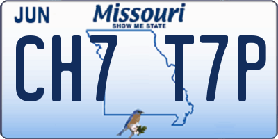 MO license plate CH7T7P