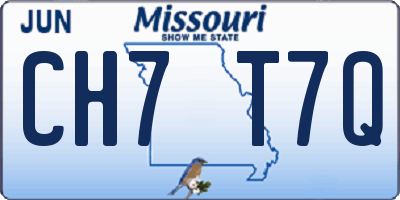 MO license plate CH7T7Q