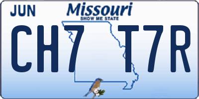 MO license plate CH7T7R