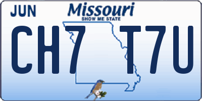 MO license plate CH7T7U