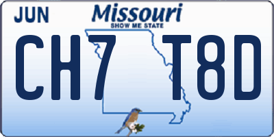 MO license plate CH7T8D